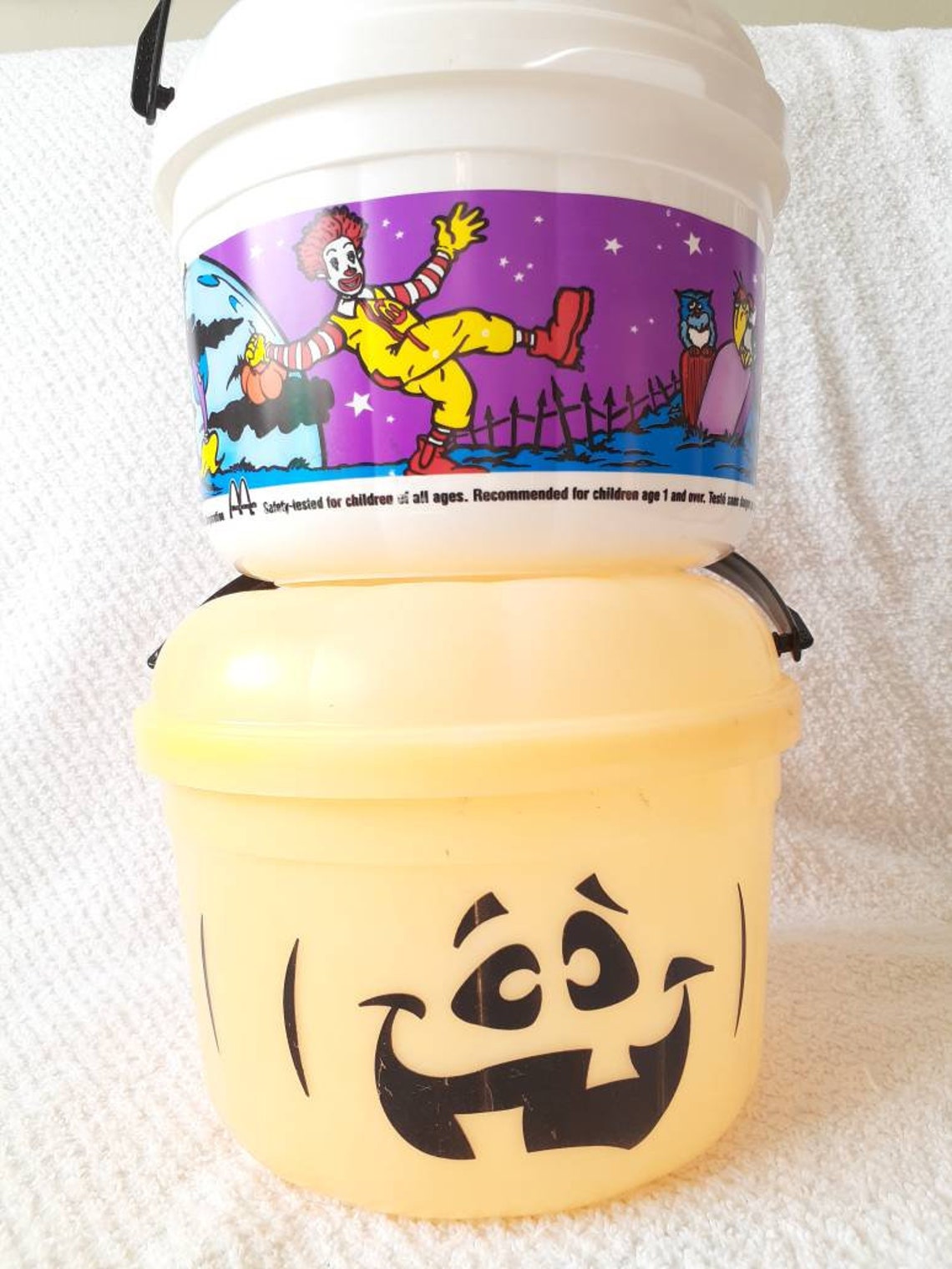 Mcdonalds Vintage Halloween Bucket Candy Pail Pumpkin Etsy