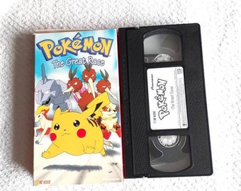 Working VHS Pokemon The Great Race Vintage Cartoon TV Episodes 90's