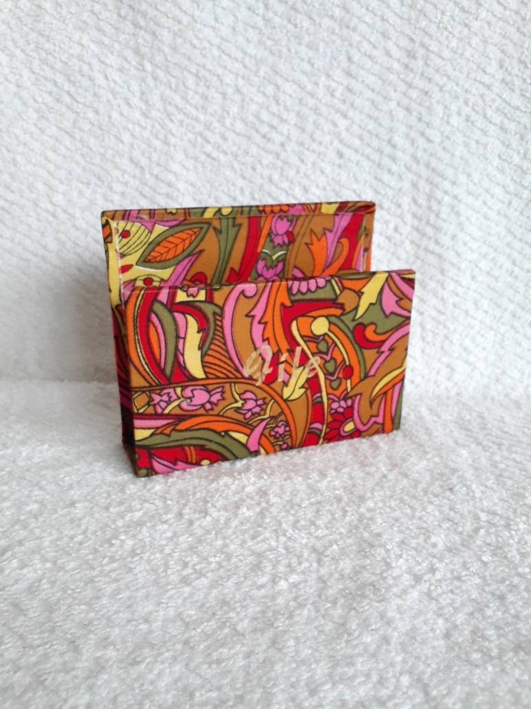 Groovy Vintage File Folder or Napkin Holder Fabric Etsy