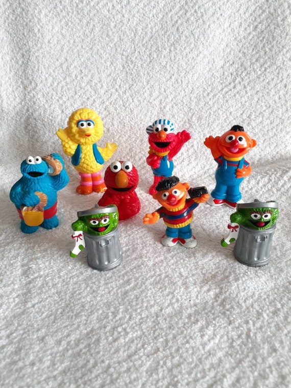 Lot Sesame Street Figures Ernie Big Bird Oscar Cookie Monster - Etsy