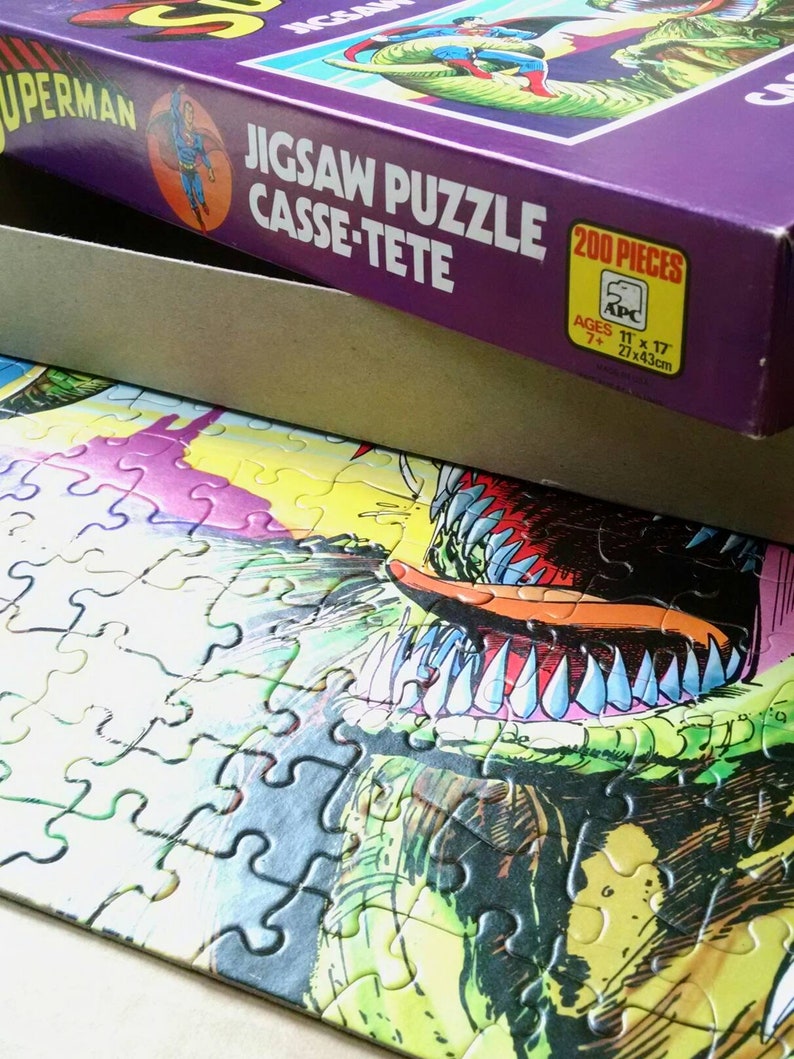 Puzzles games Entertaining Fun Sale Vintage DC Superman Puzzle