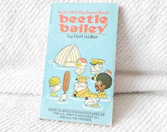 Beetle Bailey 70's Book Comic Paperback We're All In The Same Boat Mort Walker Army GI