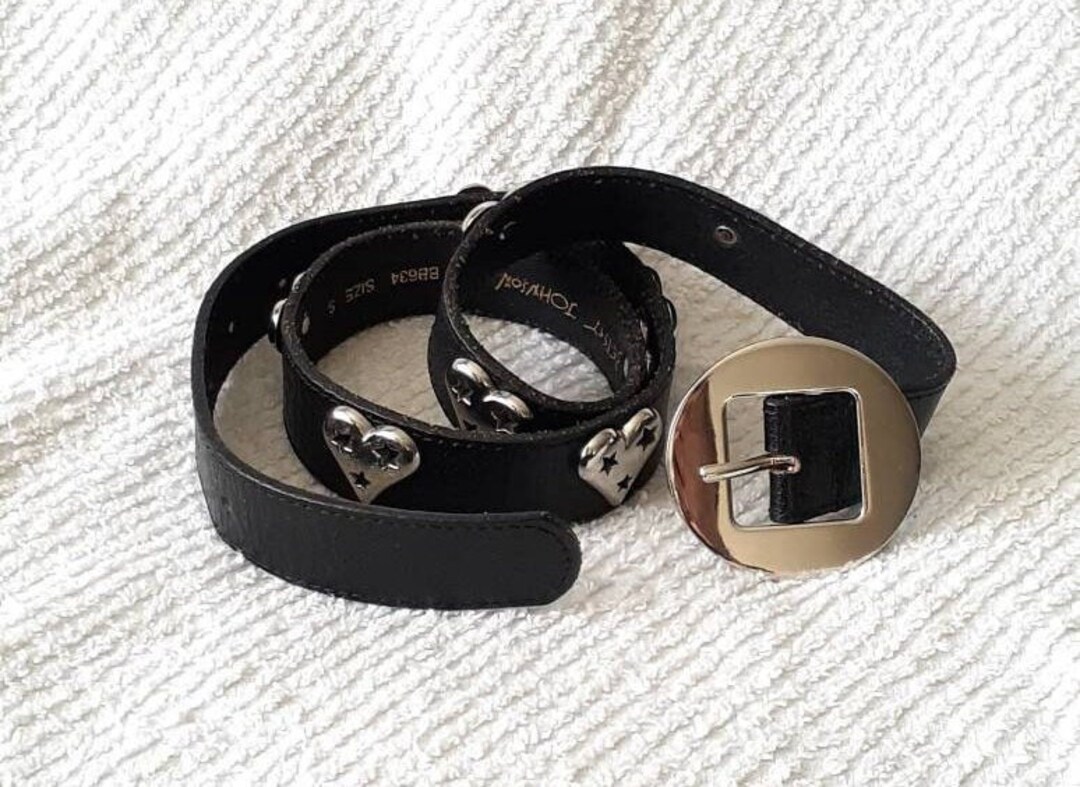 Ceinture En Cuir Betsey Johnson - Taille 34-30, Marron Moyen, Neuf Sans étiquette
