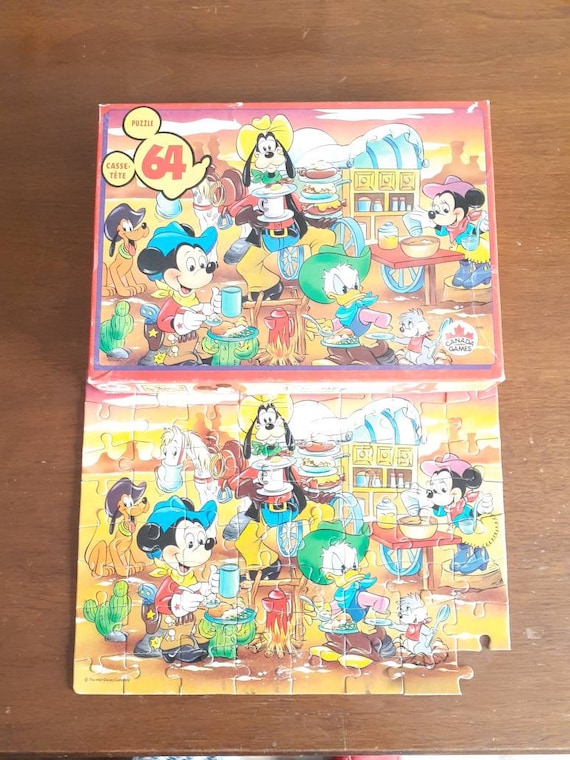 Rompecabezas Vintage Disney Cowboy Cookout Juegos Canadá - Etsy México