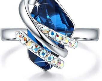 Silver Tone or 18K Rose Gold Plated 7+2 Gifts for Women Leafael Ocean Bubble Womens Link Bracelet Made with Premium Crystals Costume Fashion Jewelry