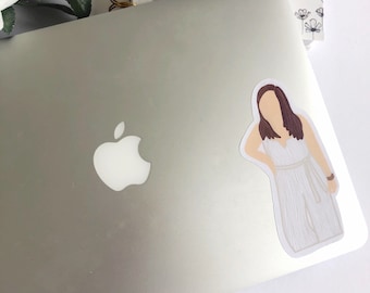 Custom Illustration Sticker, Personalised laptop decal, Modern portrait, Cute stickers, MacBook Pro, Bullet journal, BuJo, Scrapbook