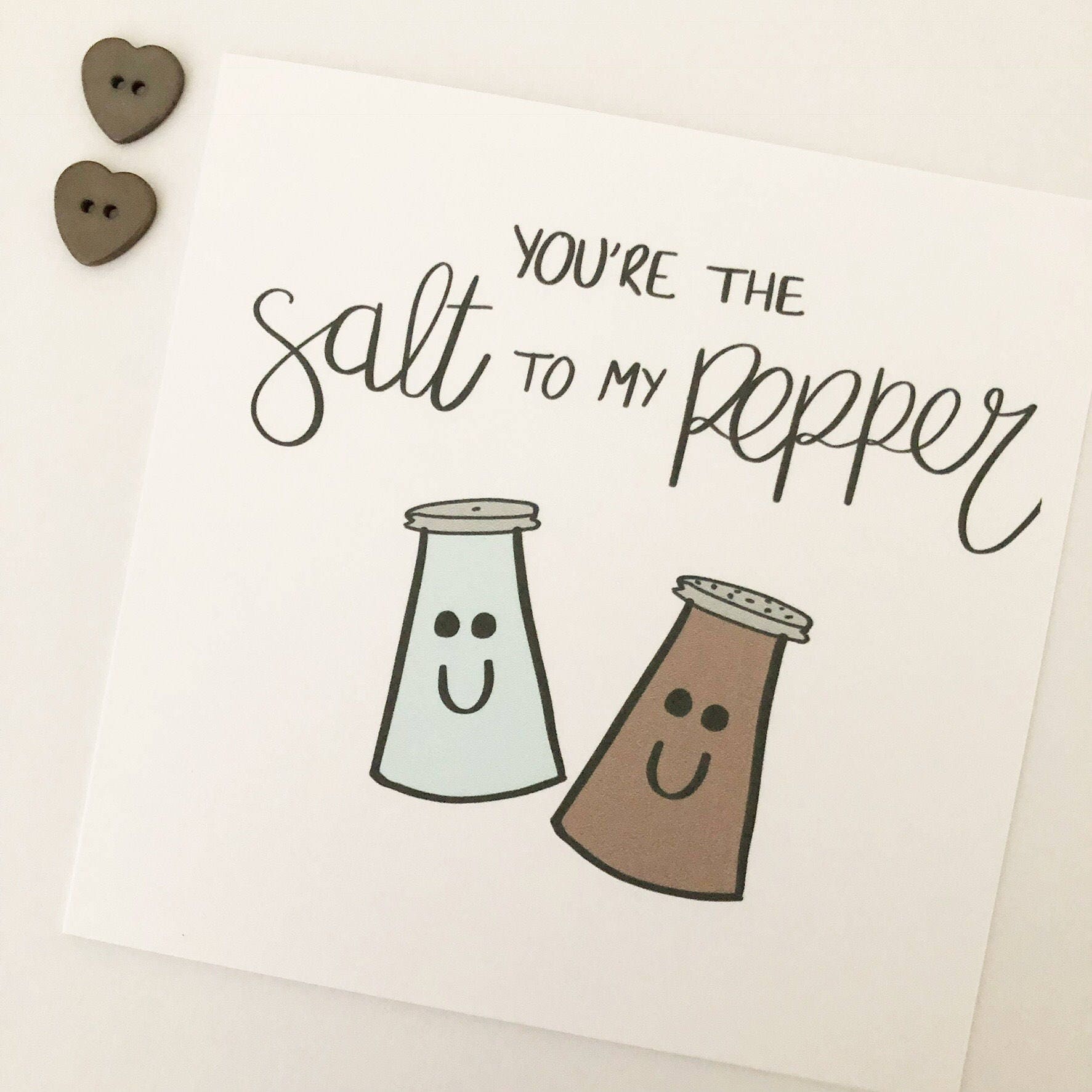 Funny Valentine Card Salt and Pepper Cute Card Pun Card Etsy UK