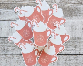 Hot Chocolate Vinyl Sticker – Christmas Water Bottle Sticker