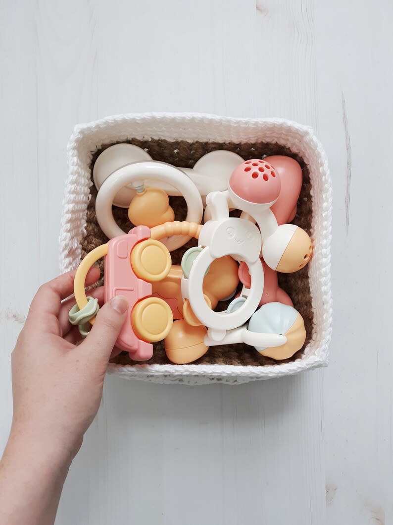 Jute Homeware Easter Basket Jute Decor Jute Basket Twine Basket Jute Storage Kitchen Basket Crochet Jute and Cotton Basket