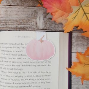 Pink Pumpkin Magnetic Bookmark - Autumn Bookmark - Fall Bookmark - Watercolor Bookmark - Book Lover Gift - Reader Gift - Cute Bookmark