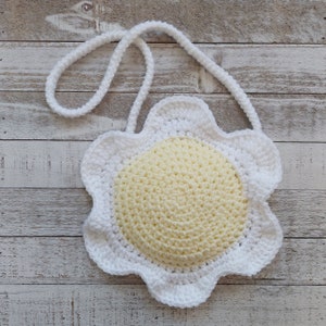 Toddler Purse - Girls Purse - Daisy Purse - Girls Crossbody Purse - Girls Handbag - Crochet Purse - Girl Gift - White Flower Purse