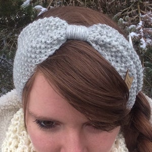 Ear Warmers, Headband, Light Gray Wool Ear Warmer&#39;s for Women