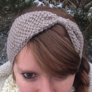 Ear Warmers, Headband, Beige Wool Ear Warmer&#39;s for Women
