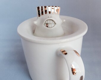 Whimsical Creatures Mug with Lid
