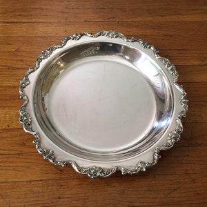 Wallace - ROYAL ROSE - #9822 Silverplate 14” Salver Serving Tray - HTF