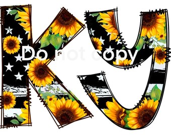 ky png, sublimation design, png, kentucky, clip art, svg, printable, sublimation download, ky designs, sublimation, sunflower, flag