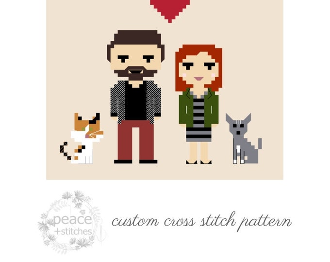 Custom Cross Stitch Pattern Cross Stitch PDF Pattern Etsy