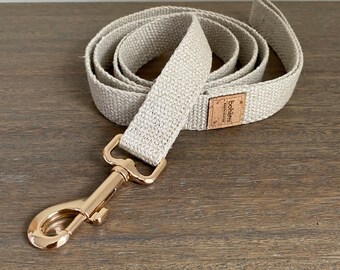 Organic Hemp Clip Lead - Gold