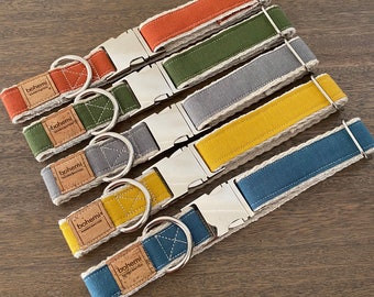 Hemp / GOTS Certified Organic Cotton Dog Collar - Raw Earth Range