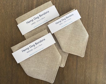 Hemp Dog Bandana - Sand