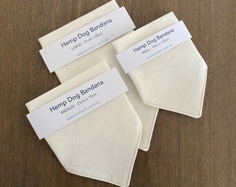 Hemp Dog Bandana - Cream