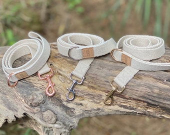 Super Soft Hemp Clip Lead with D Ring