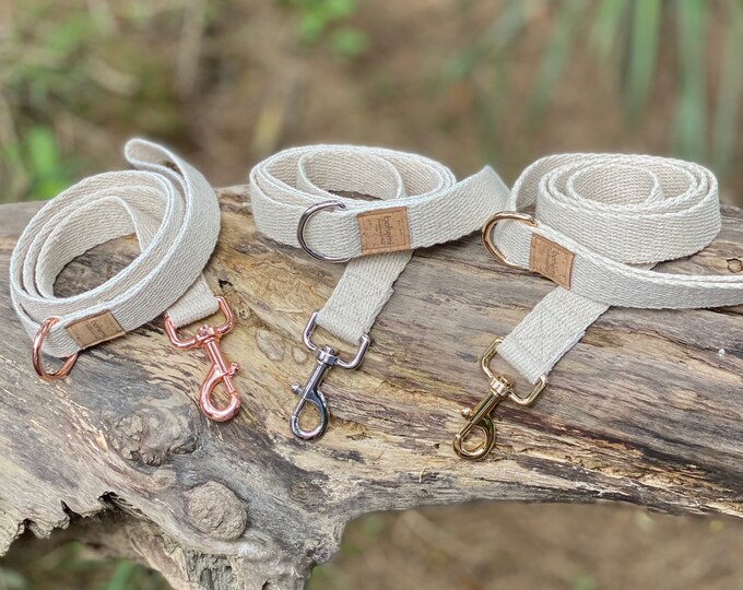 Featured listing image: Super Soft Hemp Clip Lead with D Ring