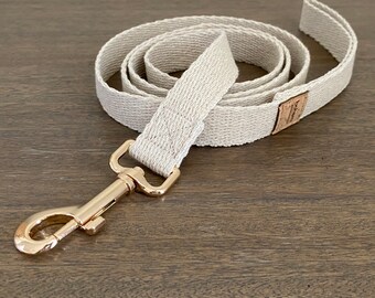 Super Soft Hemp Clip Lead - Gold