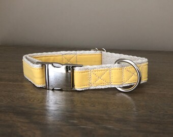 Hemp / GOTS Certified Organic Cotton Dog Collar - Yellow