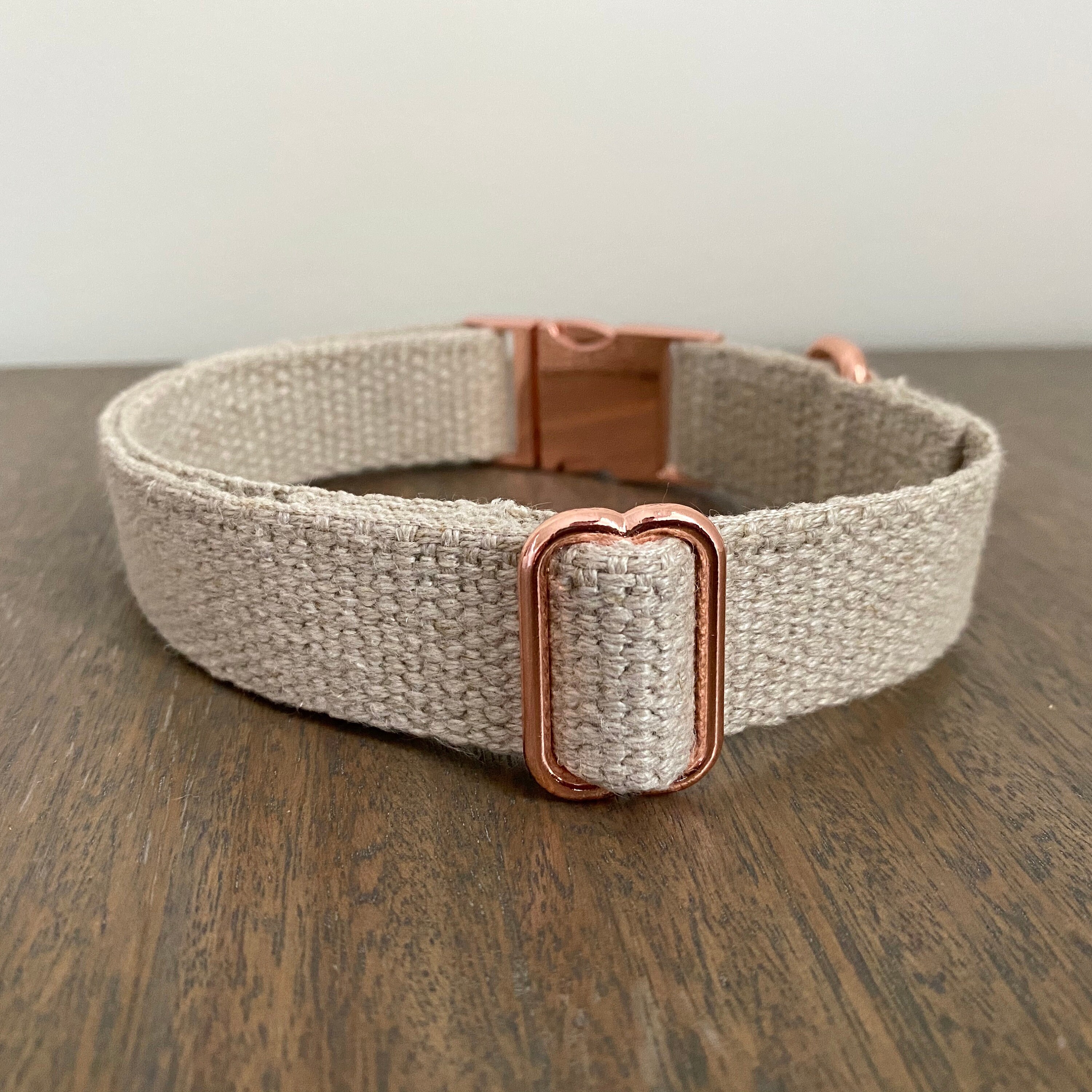 Organic Hemp Dog Collar Rose Gold Etsy