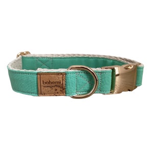 Hemp / Certified Organic Cotton Collar - Mint & Gold