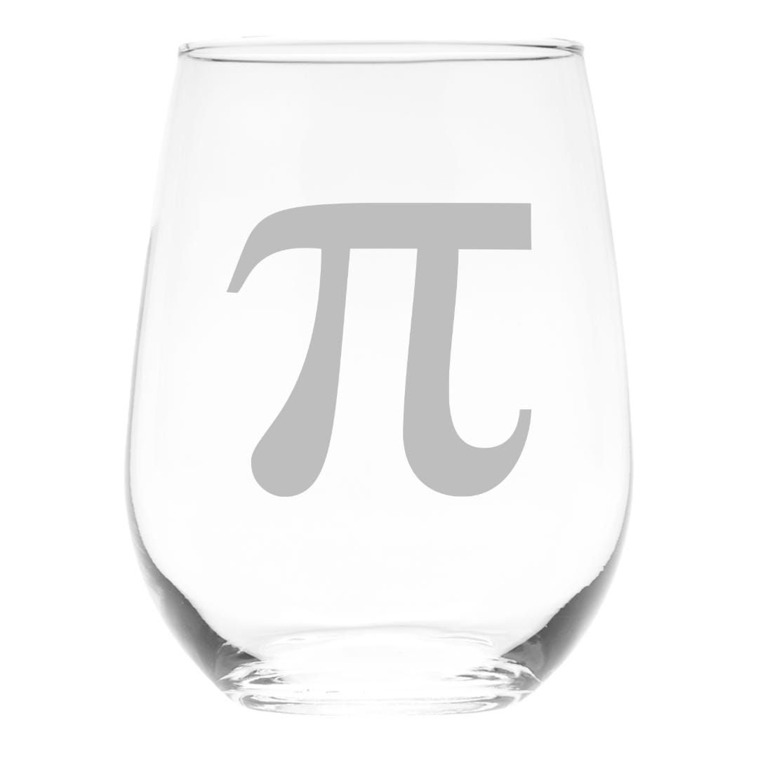 Pi Symbol Stemless Wine Glass, 17 Oz. - Math (style P1) - Etsy