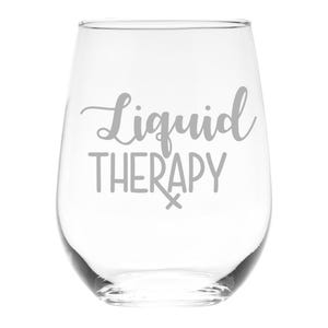 Liquid Therapy 17 oz. Stemless Wine Glass