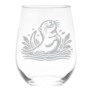 Otter Stemless Wine Glass - 17 oz. (Style O7)