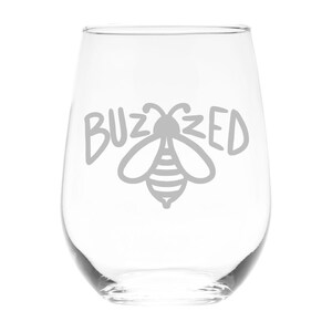 Buzzed Bee Stemless Wine Glass, 17 oz.