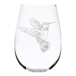 Hummingbird (H6)  Stemless wine glass, 17 oz.