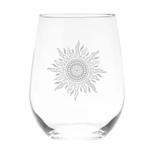 Sun Stemless Wine Glass, 17 oz. - Tropical