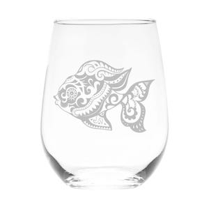 Goldfish Stemless Wine Glass -  17 oz.