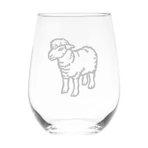 Sheep Stemless Wine Glass -   17 oz.