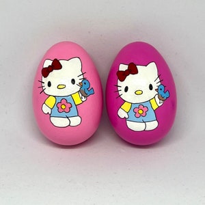 Hello Kitty Easter egg wooden 2.5 image 1
