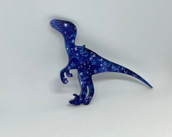 Galaxy Dinosaur starry cosmic wooden ornament