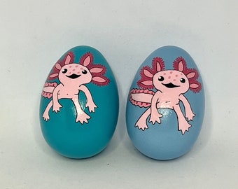 Axolotl wooden Easter eggs