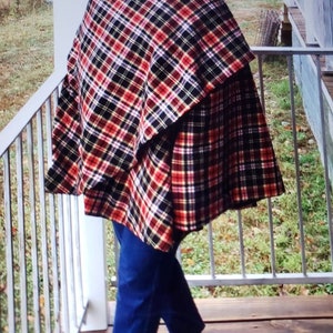 Wrap/ Cape Flannel wrap Plaid