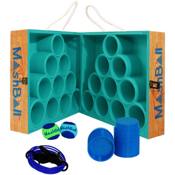 Corn Hole, Beer Pong and Washer Game Combined - NEW MashBall Tailgate Floating Game (Lifestyle Edition) - 6 games in 1