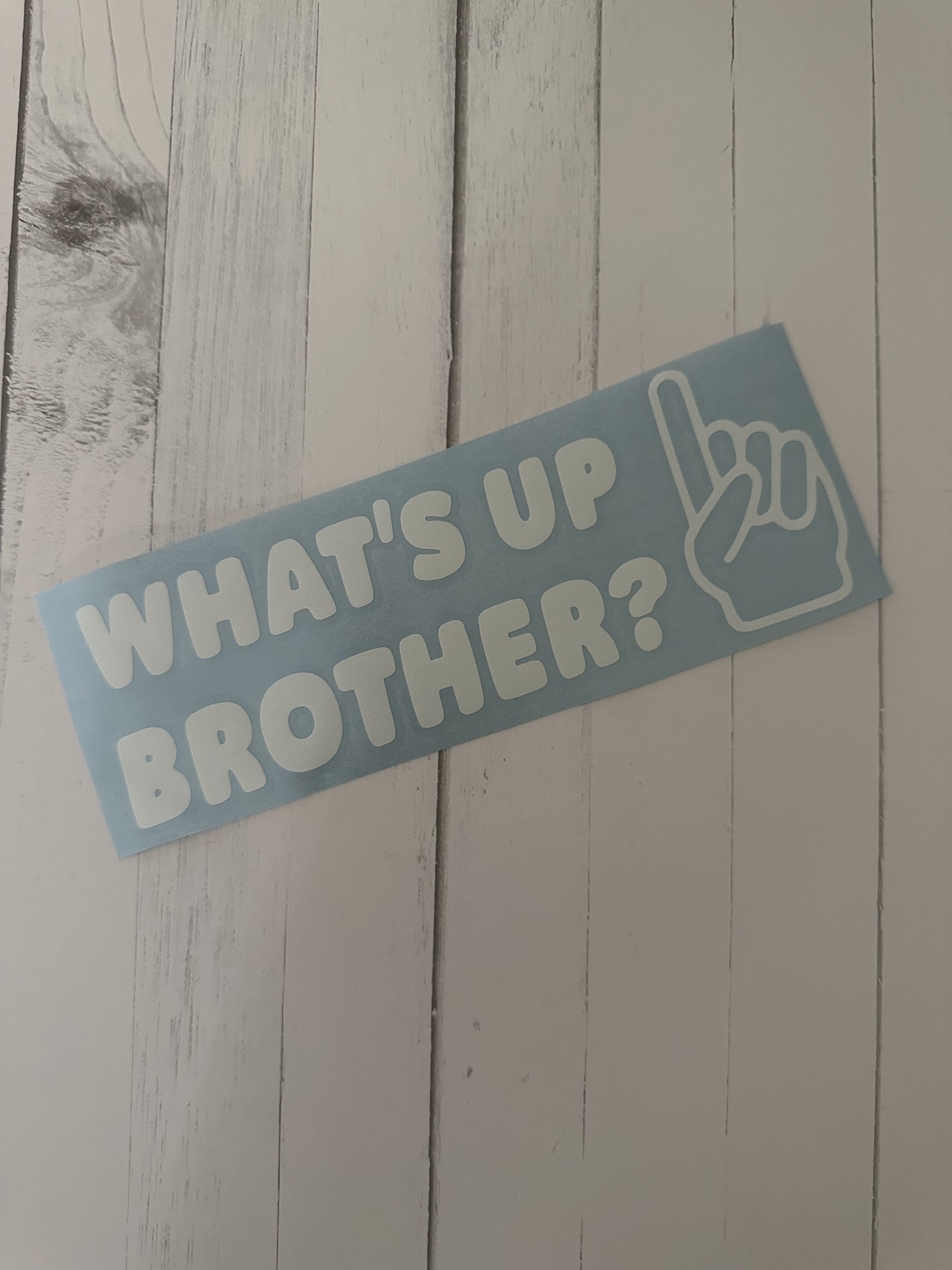 3PCS What's Up Brother Sticker, Car Decals, What's Up Brother Car Sketch Vinyl Decal