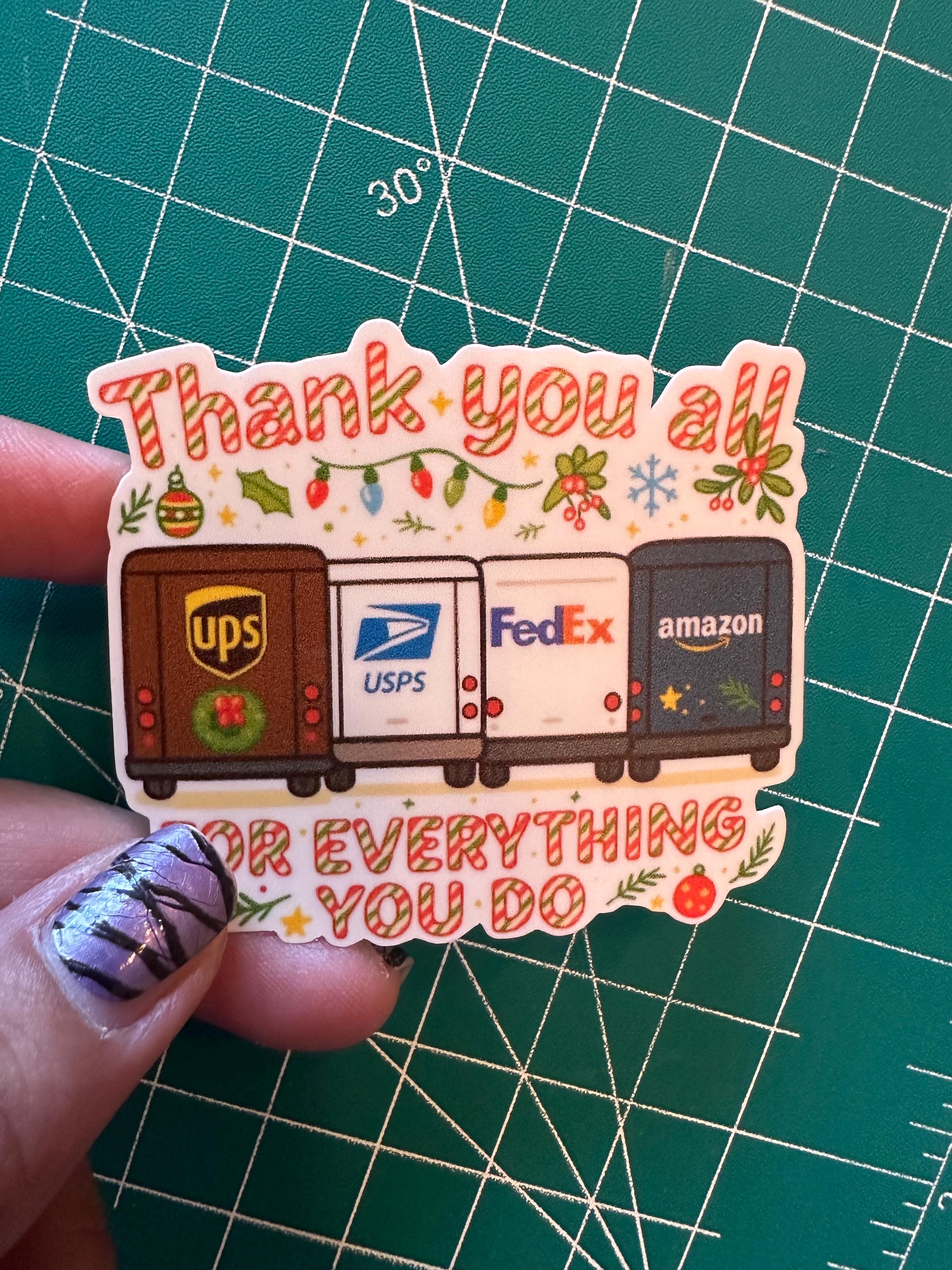Thank You, Delivery Driver Stickers - Etsy