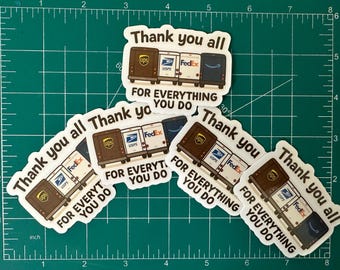Thank you, delivery driver stickers