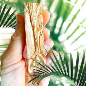 Palo Santo Wood Carving Philosopher Stone Tree Alchemy Manifestation Abundance Wealth Altar Despacho Offering Shamanic Healing Art Reiki