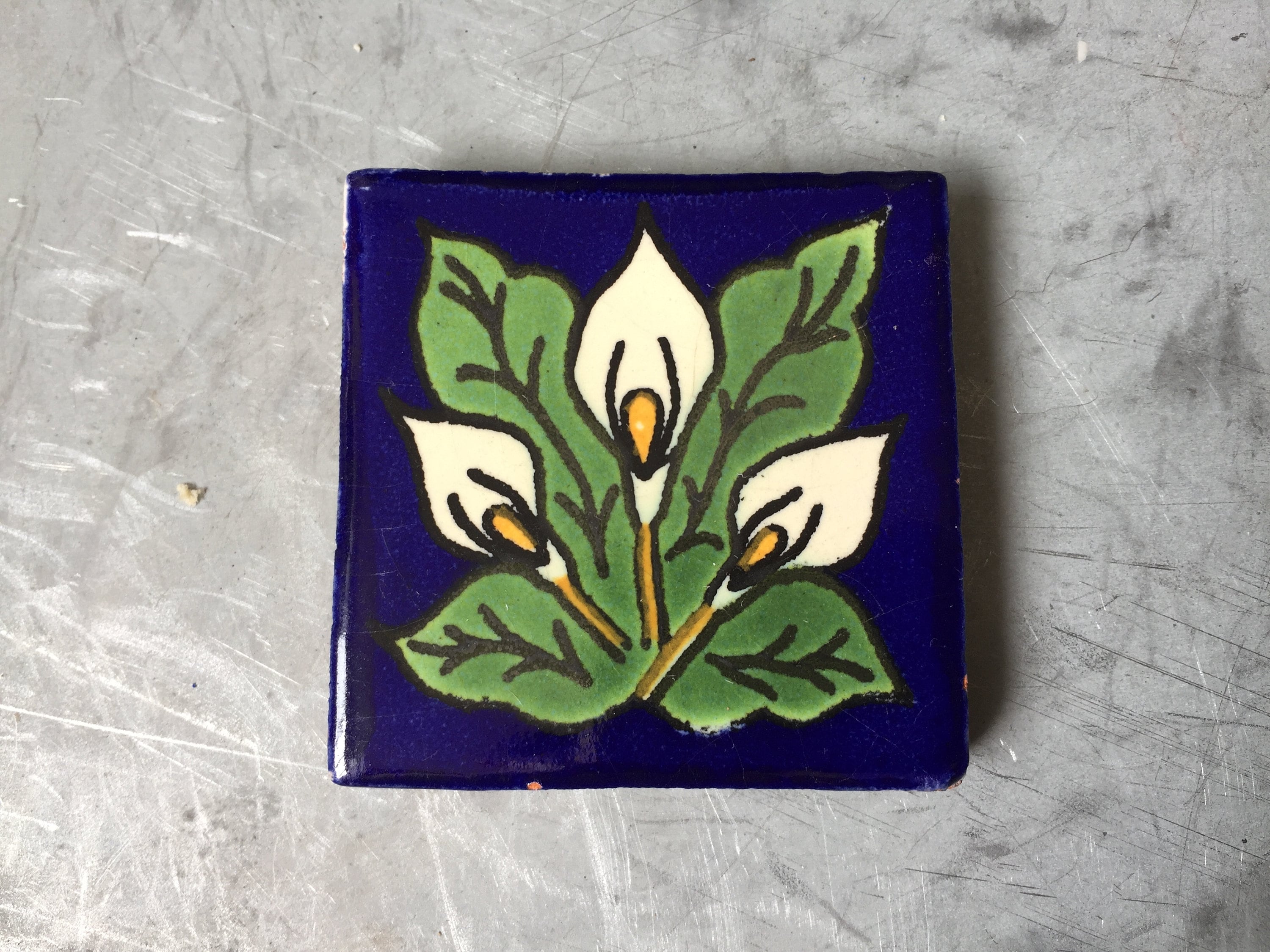 Magnet Talavera Mexicaine en Terre Cuite Cactus, Décoration Cuite, Aimant Cuite