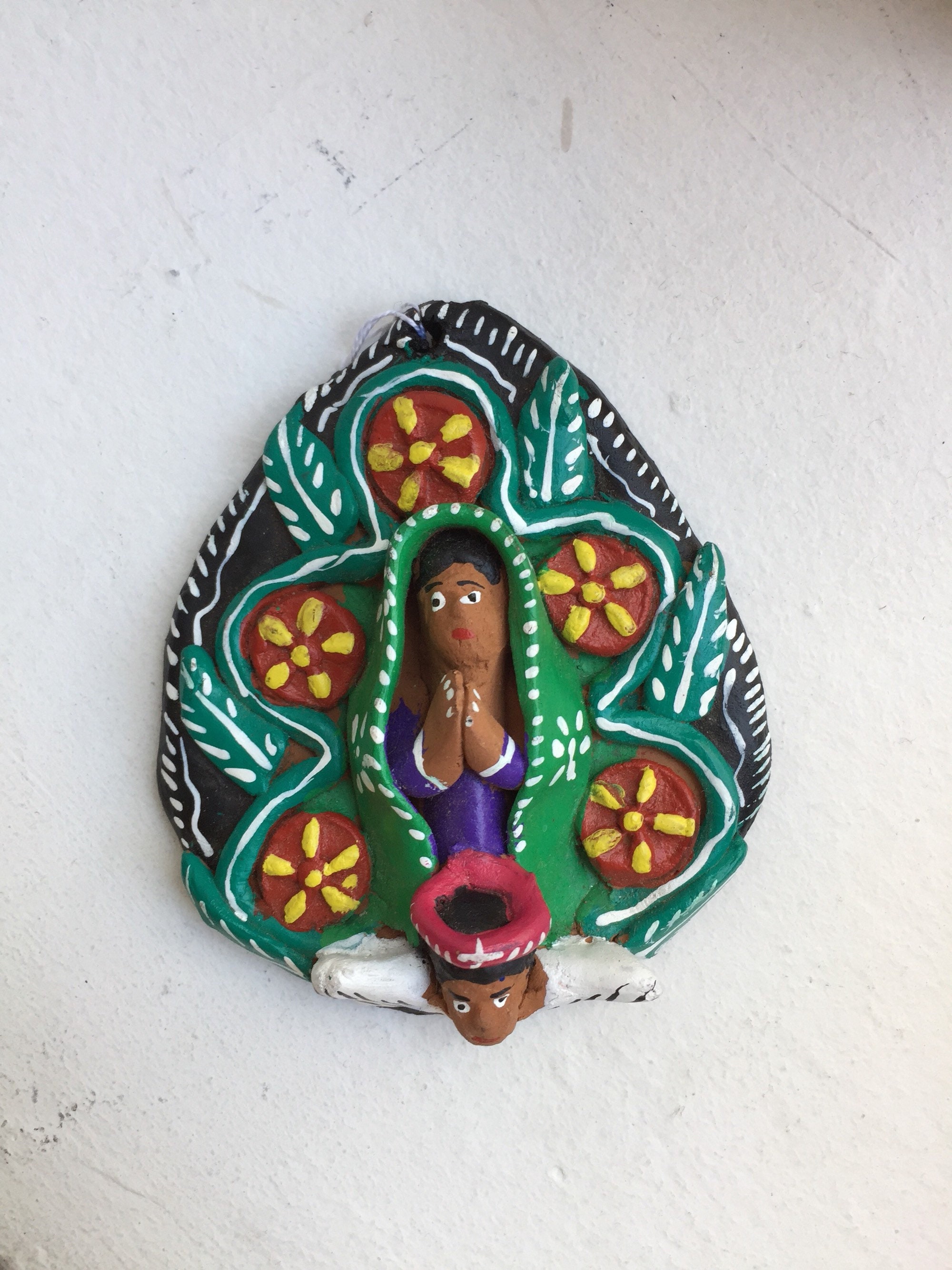 Vierge Guadeloupe en Terre Cuite